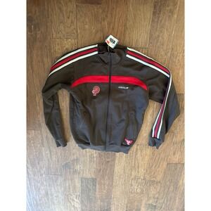 Adidas Pistol TT Track‎ Jacket Brown Red White Mens Size S RARE NWT